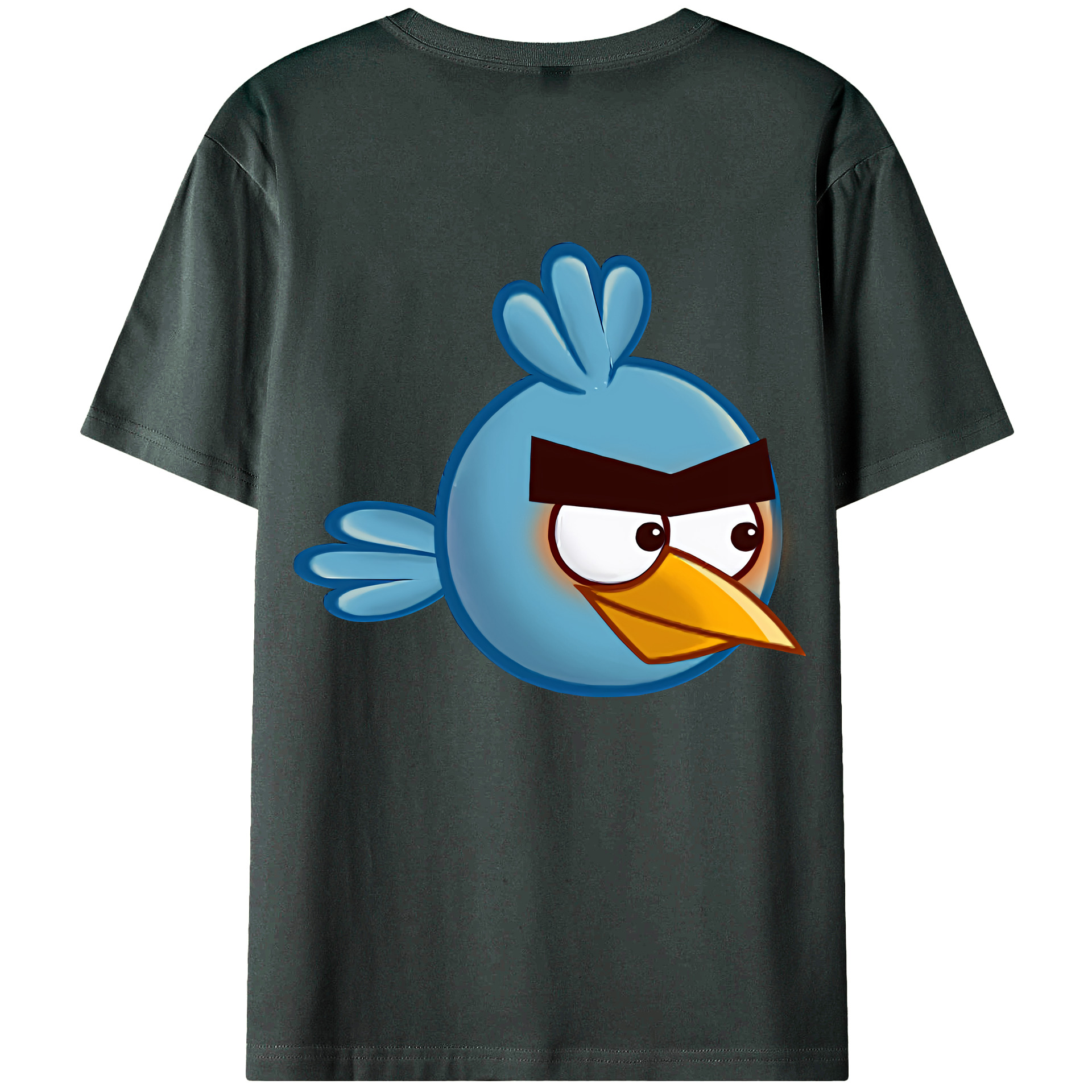 （画像用） Angry Birds アングリーバード 綿100％ メンズ半袖Tシャツ（バックプリント） 通気性